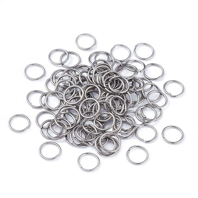 KISSITTY 2000pcs 10mm Stainless Steel Open Jump Rings Connectors 1mm Thick Chainmail Making Jewelry Findings - Image 1